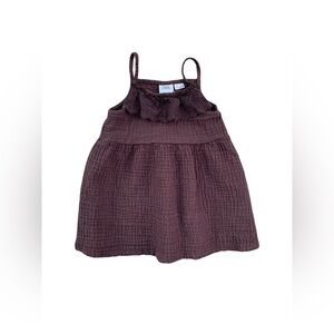 Zara Size 12-18 Months Brown Muslin Dress